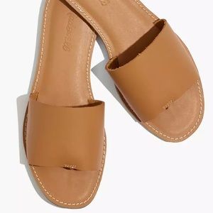 Madewell Boardwalk Post Slide Sandals in Leather
